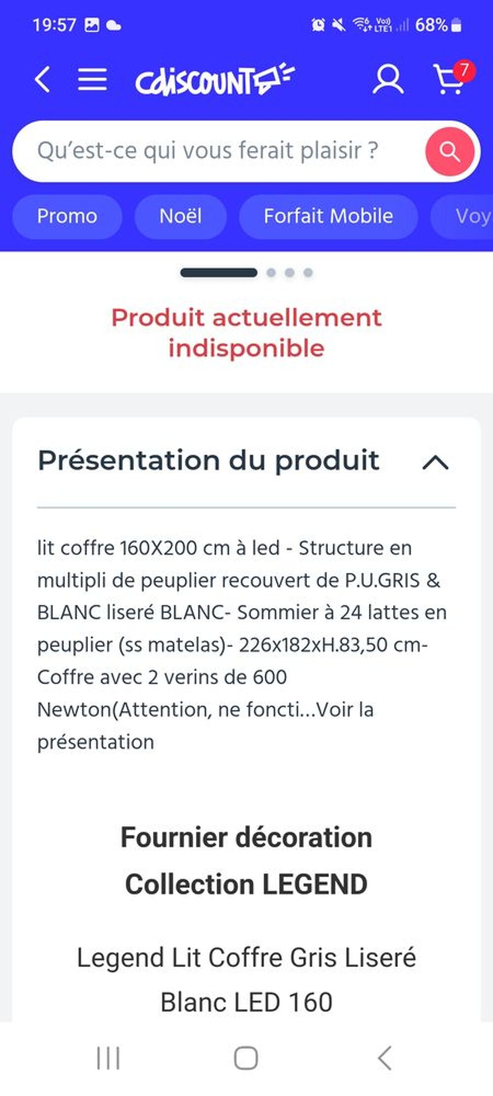 Lit coffre 160&times;200 Meubles