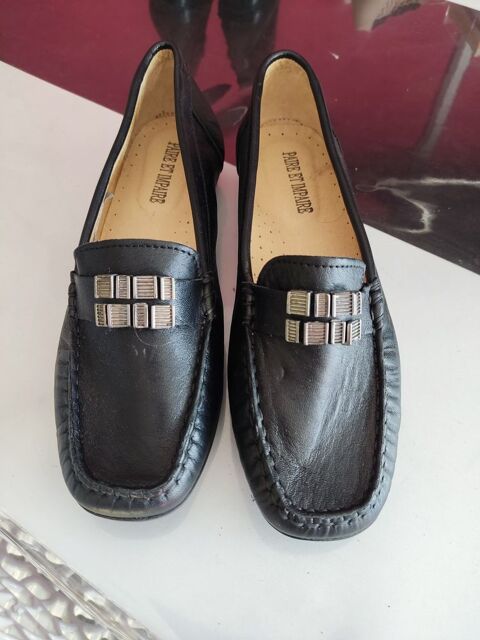 Mocassins cuir noir 13 Livry-Gargan (93)