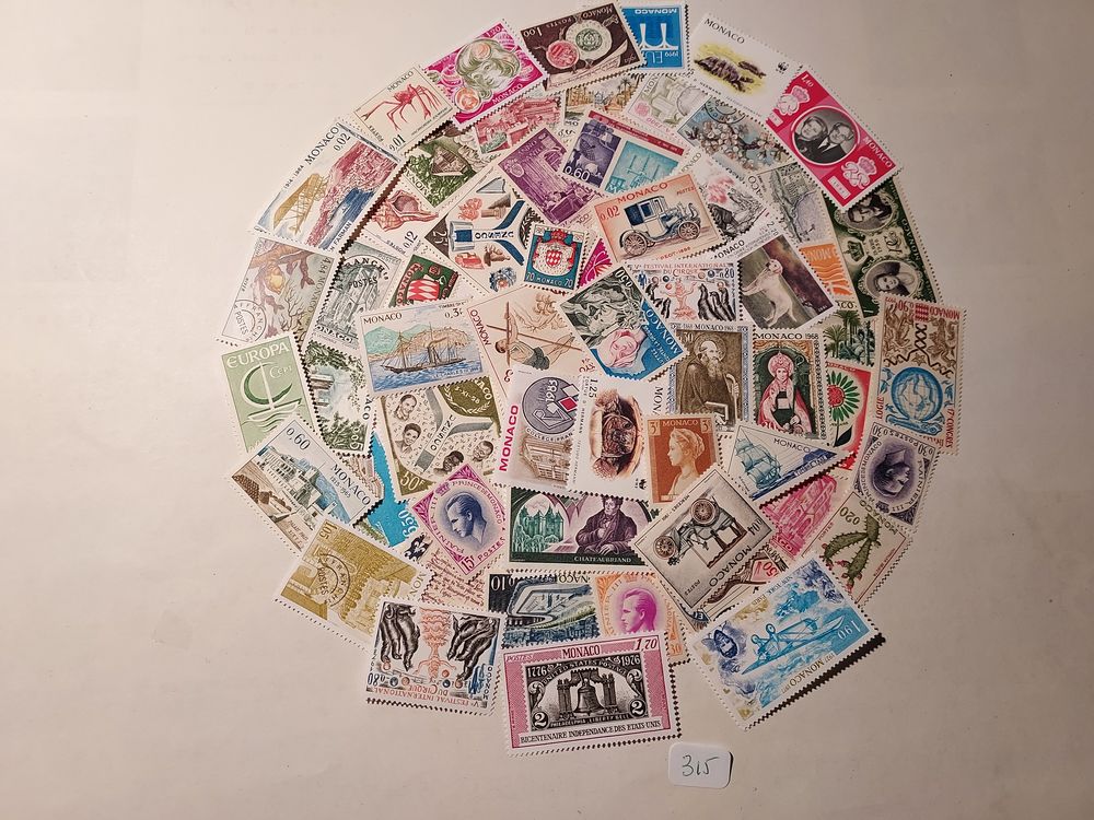 vrac de 60 timbres neufs de Monaco 