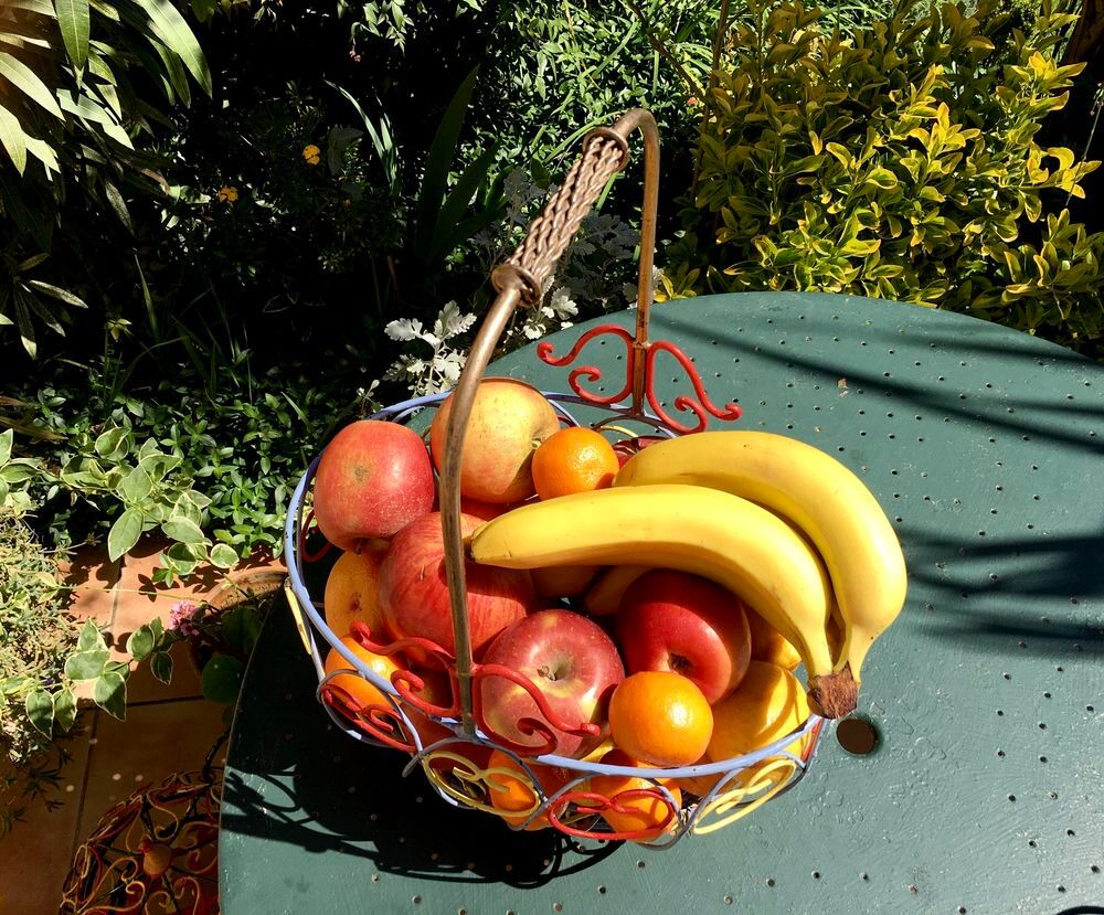 Panier en fer forg&eacute; massif du d&eacute;but XX&egrave;me Décoration