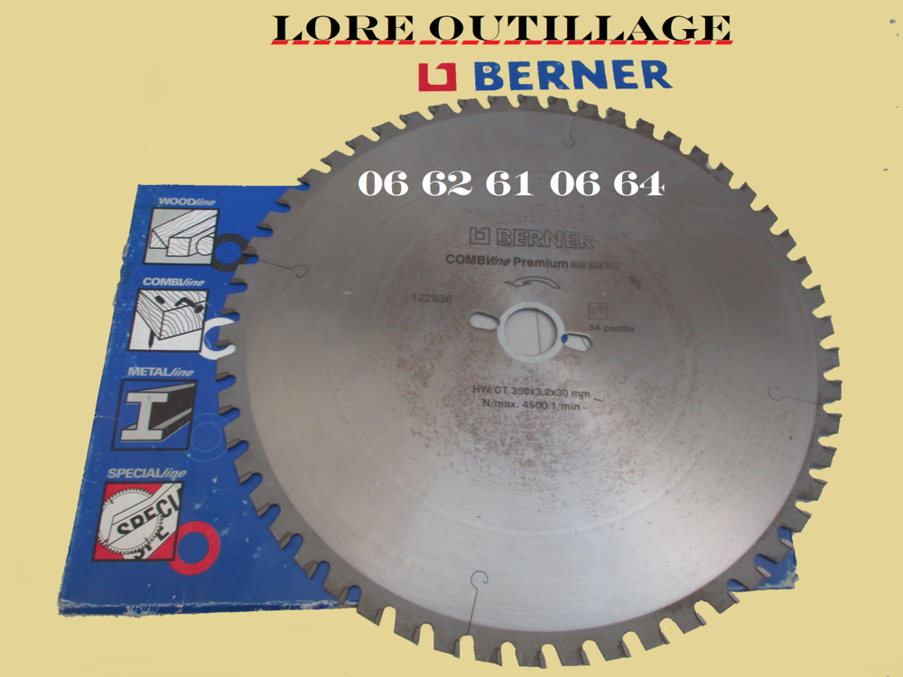 BERNER combline premiun - Lame 350 mm Bricolage