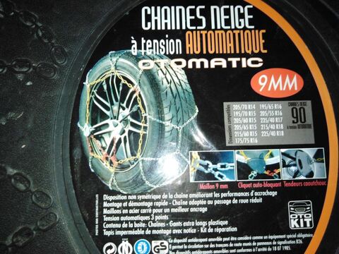 Chaines neige 9mm MATIC 80 - automatique - 195 65 R15, 195 55 R16