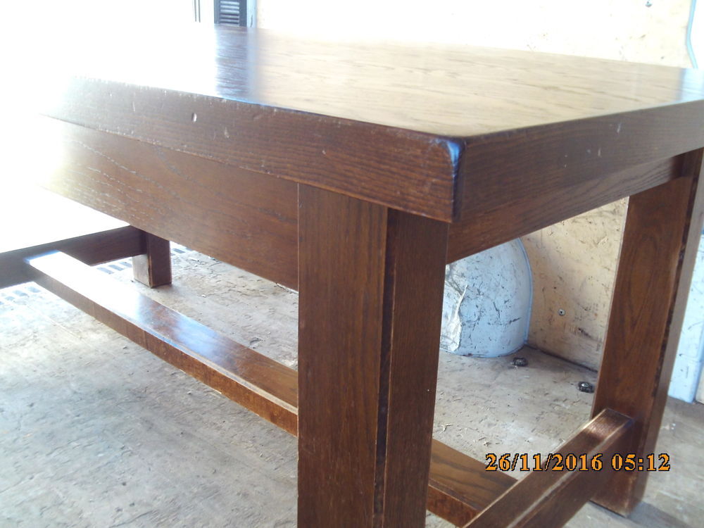 TABLE MONASTERE en CHENE de 180 x 90 plateau 5 cm Meubles