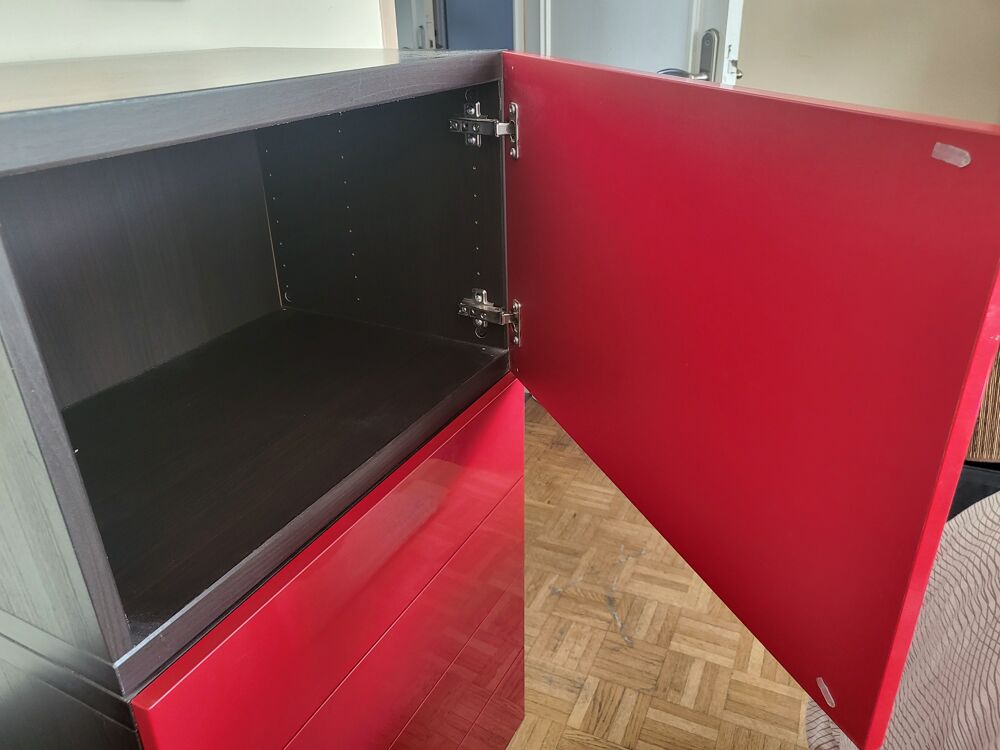 Commode / chiffonnier rouge et brun Meubles