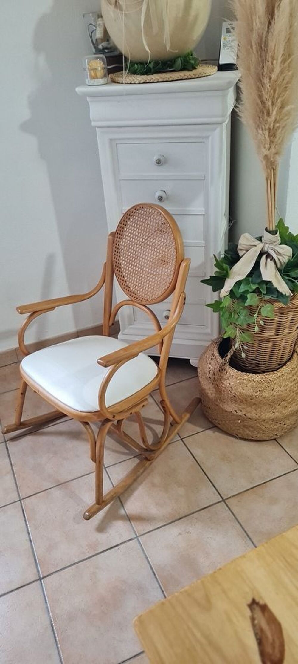 Rocking chair enfant en rotin Mobilier enfants