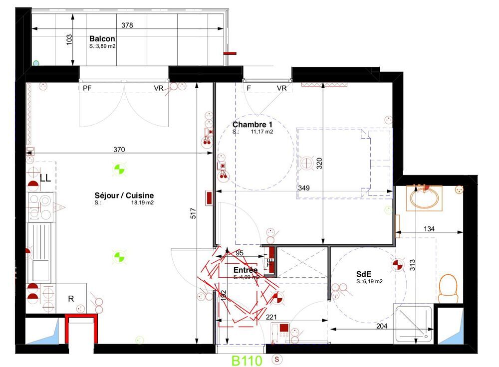 Vente Appartement Àppartement F2 de 43,53 m² avec balcon et parking Choisy-le-roi