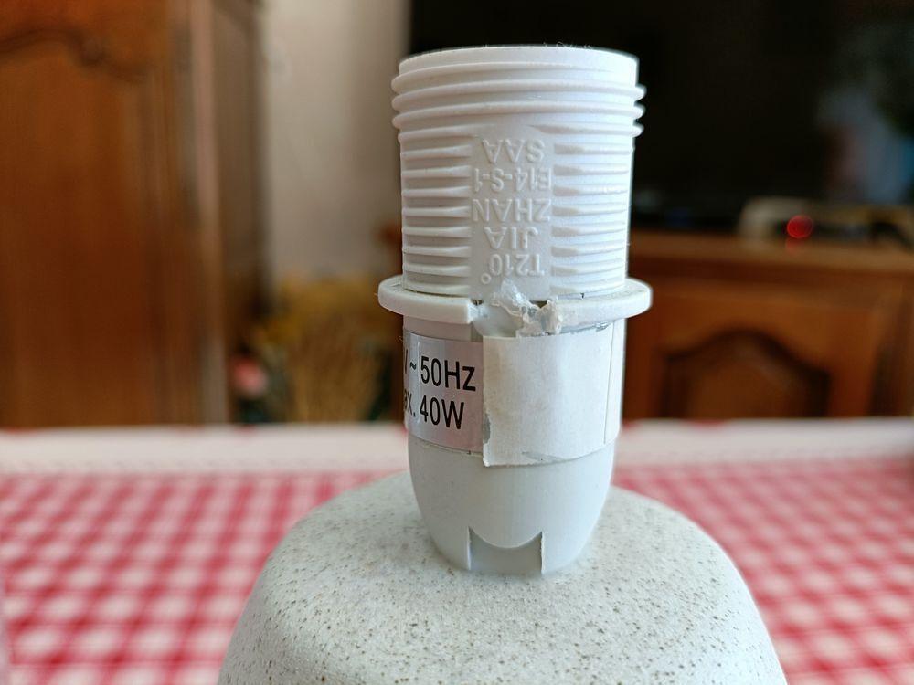LAMPE A POSER ABAT-JOUR GRISE E14 MAISON DU MONDE Décoration