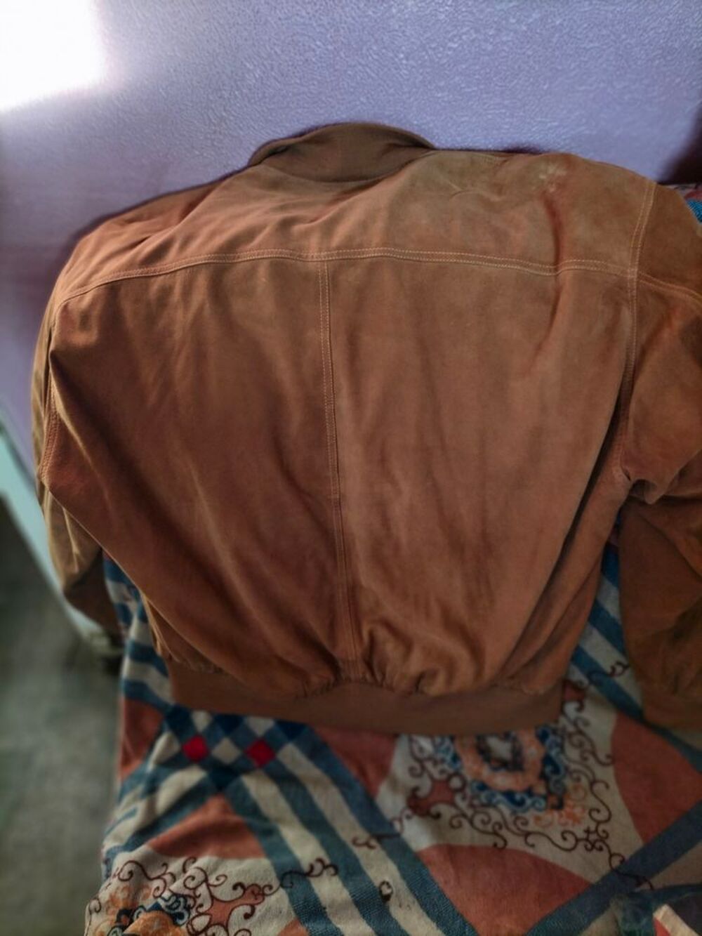 Veste cuir Camel striwa vintage taille Xxl Vêtements