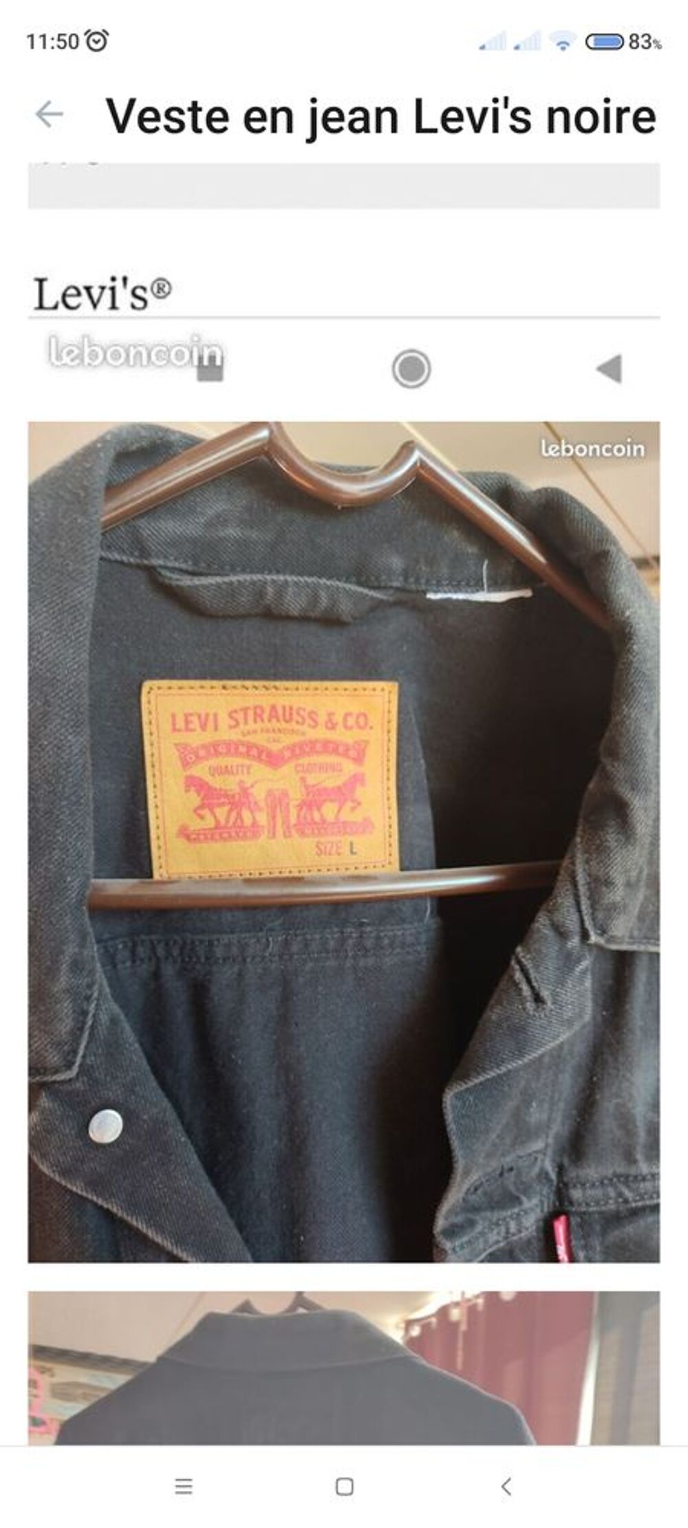 Veste trucker homme
Taille L. Vêtements