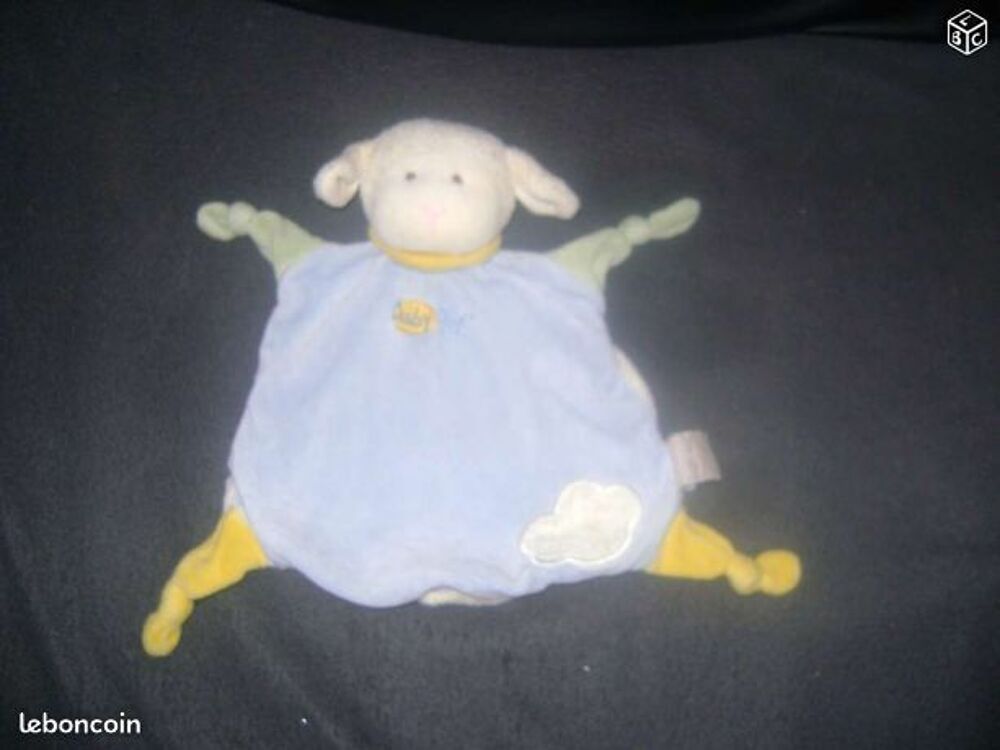 Mouton plat bleu / nuage - baby nat Puériculture