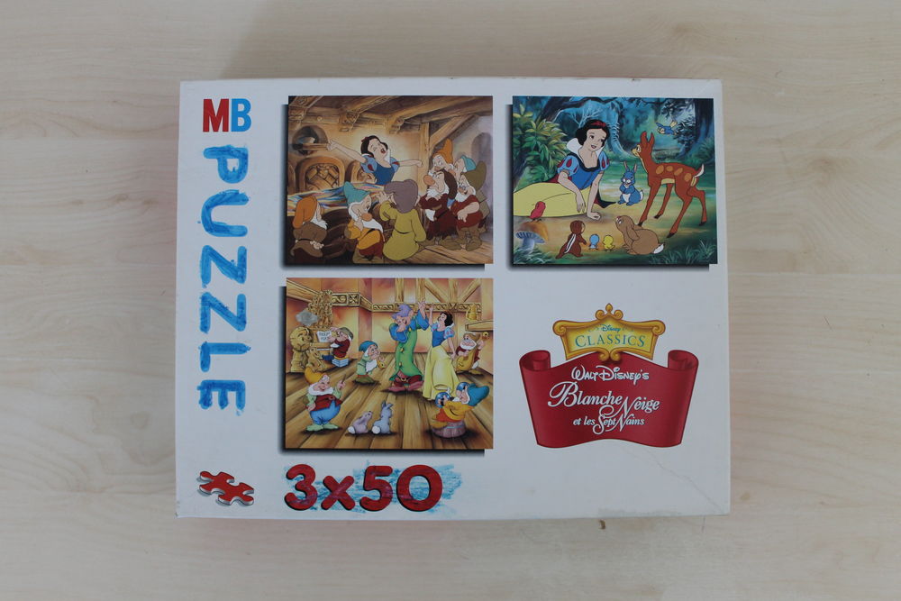 3 puzzlesx50P Disney Classic Blanche Neige &amp; les 7 nains Jeux / jouets