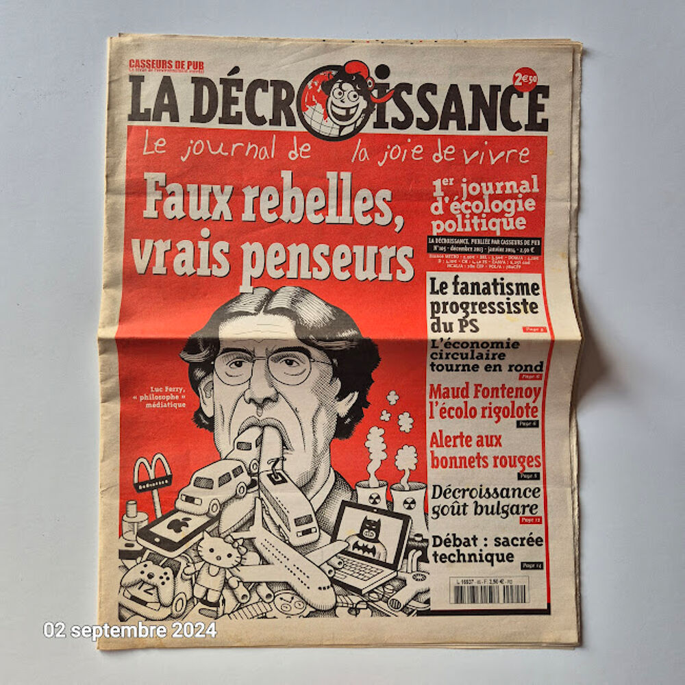 La d&eacute;croissance, le journal de la joie de vivre, N&deg; 105, d&eacute;c 