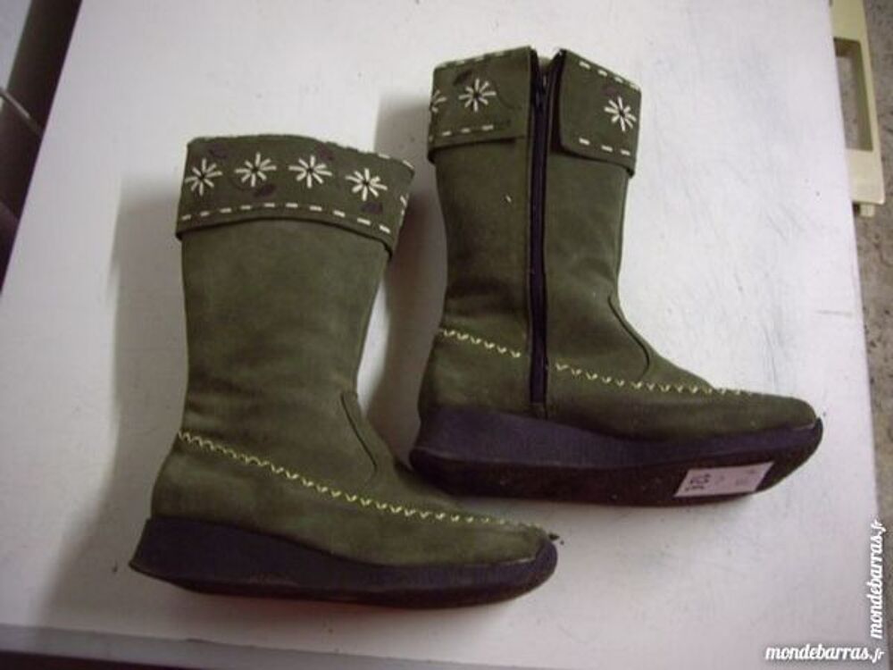 Bottes Kaki &agrave; bande imprim&eacute;e mollet pt 38 Chaussures