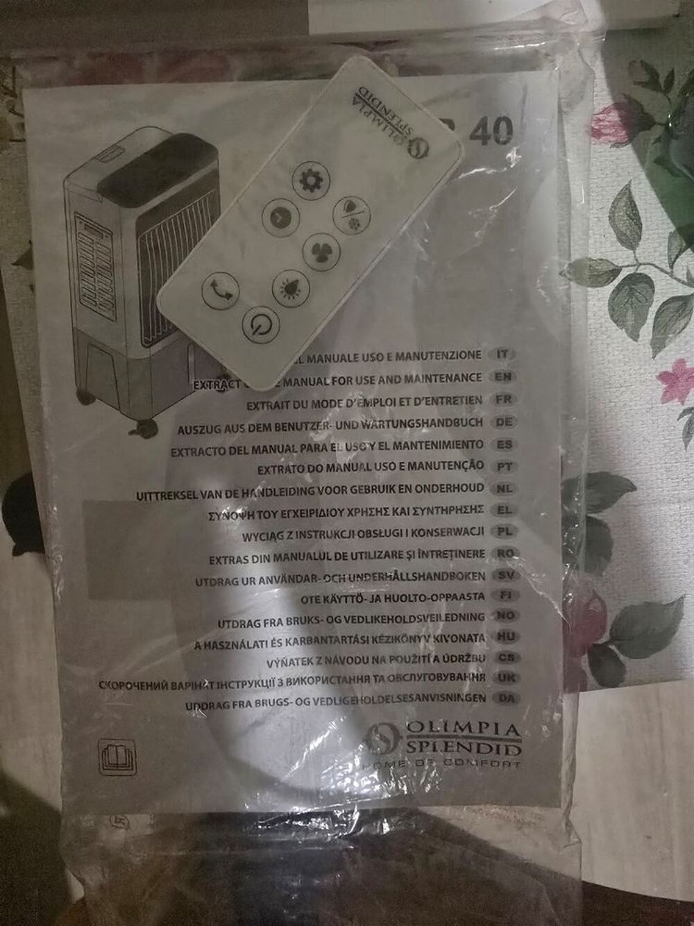 Rafra&icirc;chisseur d'air Olimpia Splendid Peler 40L + T&eacute;l&eacute;comman Electroménager