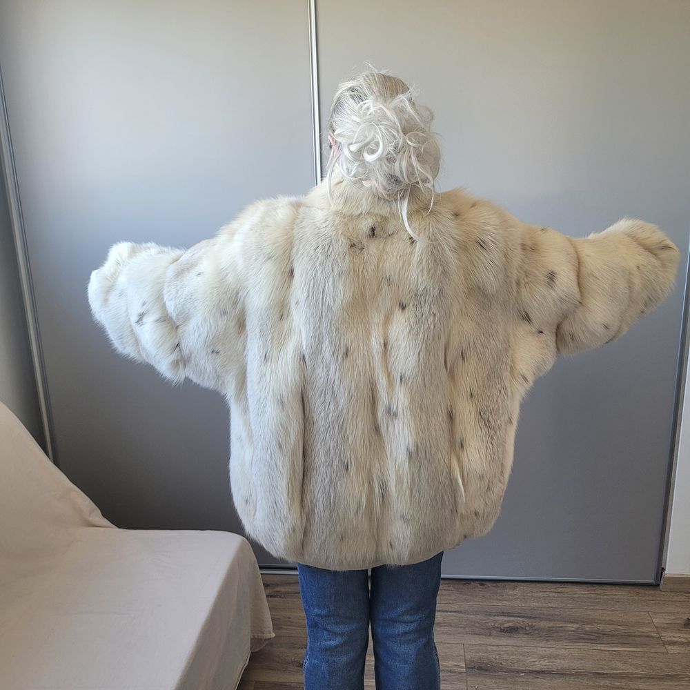 Manteau Astrakan Noir / Vison manteau / Renard blanc Vêtements