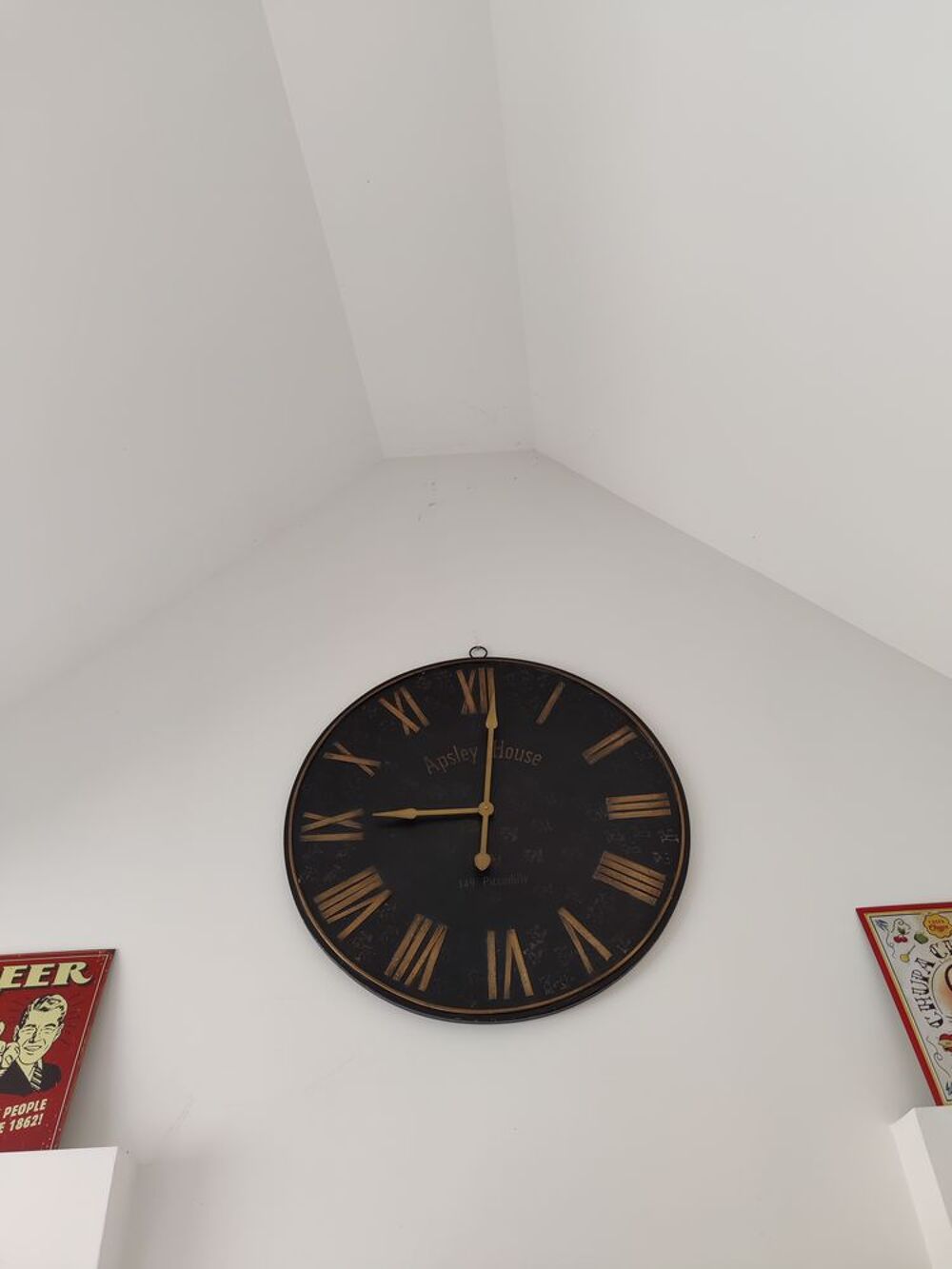 Grande horloge style industriel 95X95 Décoration