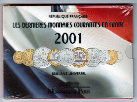 Coffret BU Brillant universel Monnaie de Paris-2001  35 Doullens (80)