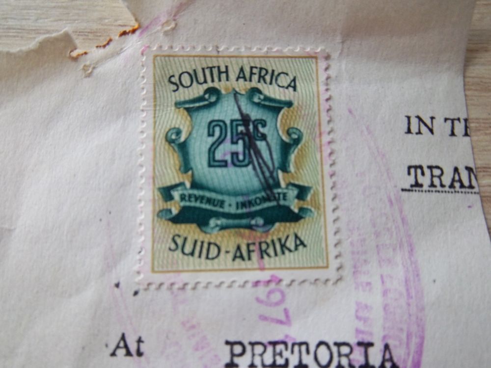 lot collection 2 timbres Afrique du Sud 1970 