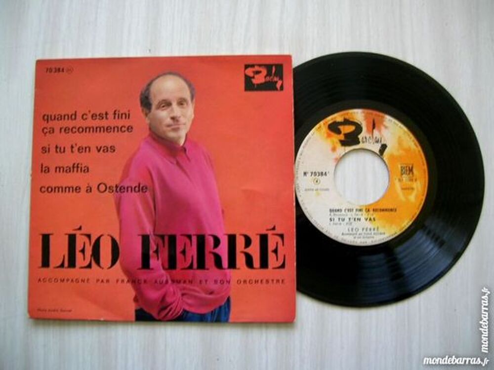 EP L&Eacute;O FERR&Eacute; Quand c'est fini &ccedil;a recommence CD et vinyles