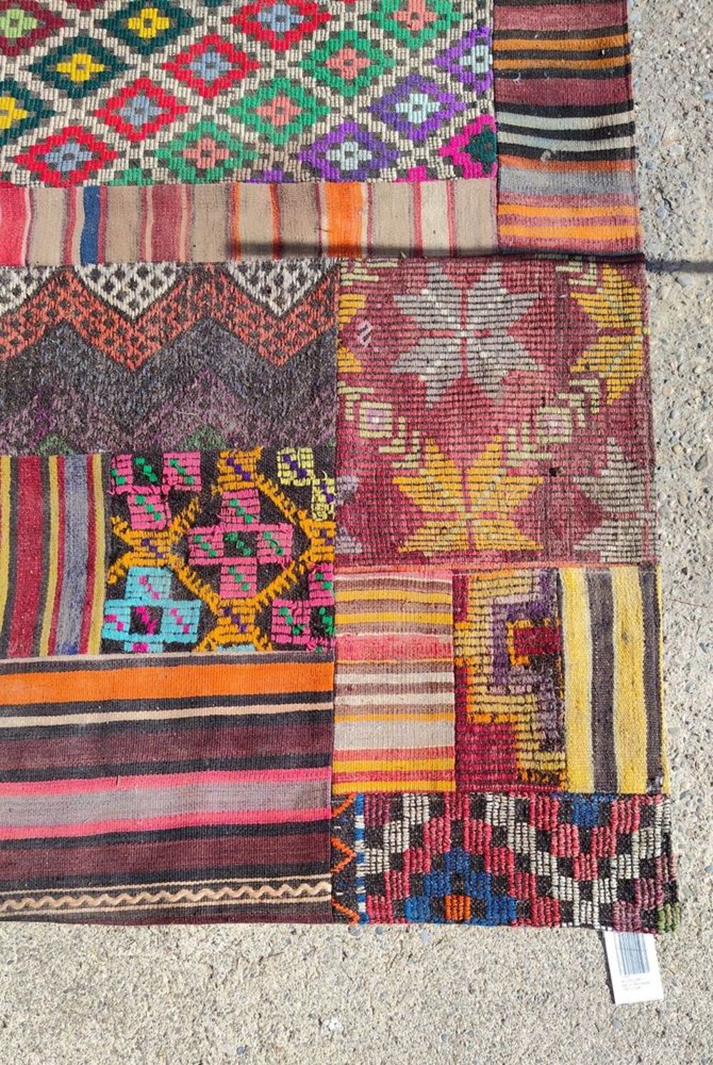 Tapis Kelim Patchwork multicolore, 182 x 124 cm Décoration