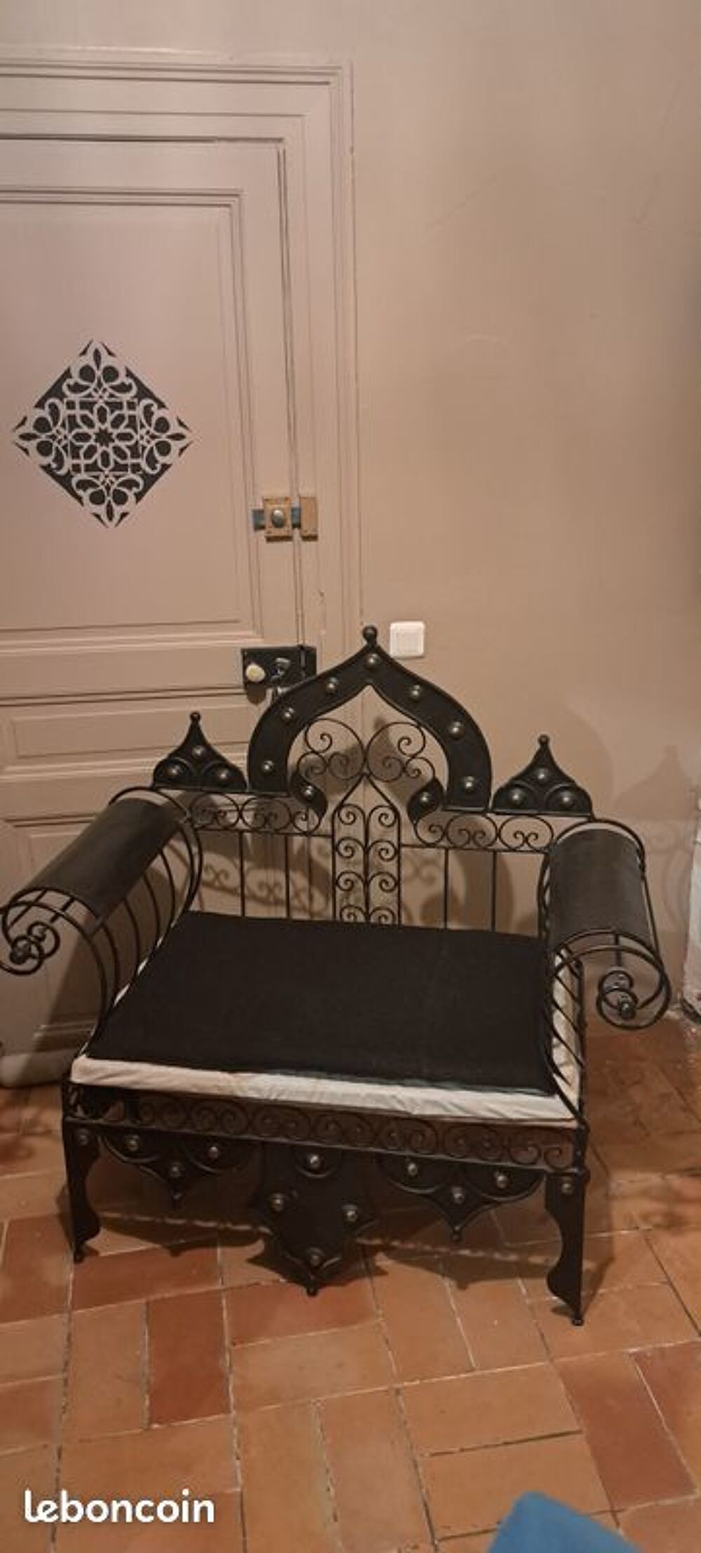 Banquette fer forg&eacute; orientale Meubles