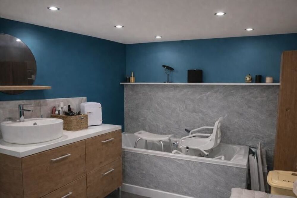 Miroir rond de salle de bain en Ch&ecirc;ne massif Décoration