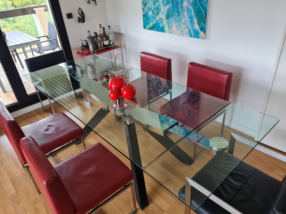 Salle &agrave; manger extensible avec 6 chaises Meubles
