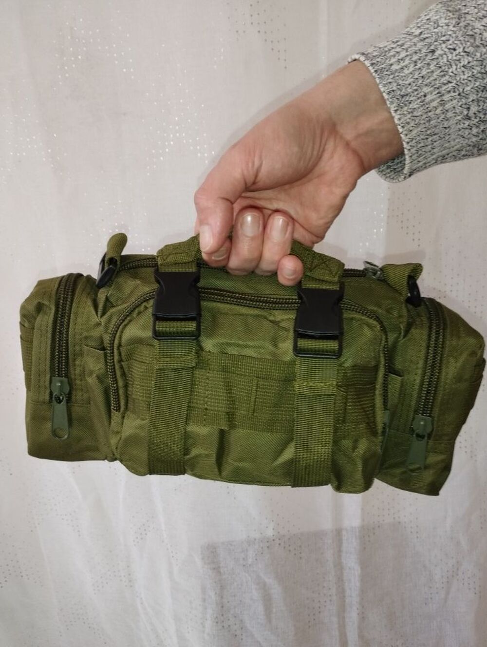 jamais utilis&eacute; sac banane dorsale bandouli&egrave;re poign&eacute;e tactique nylon oxford Tie bike Maroquinerie