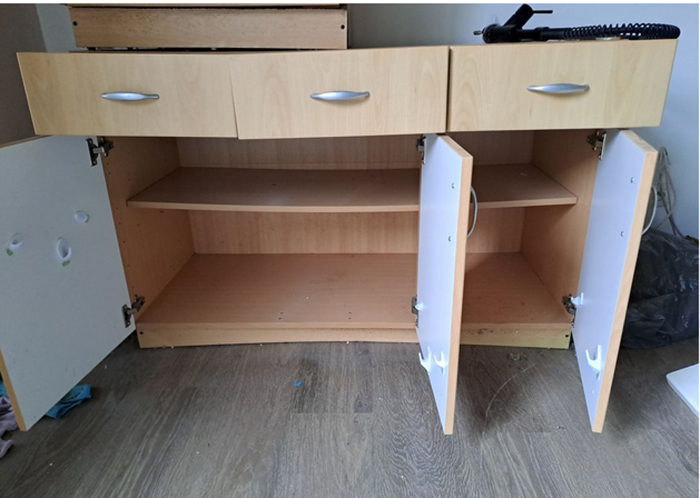 Meuble de cuisine 120 cm bois + meuble de four Meubles