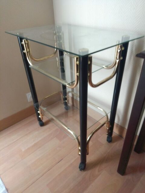 Meuble TV en verre et mtal dor occasion 50 Le Thillay (95)