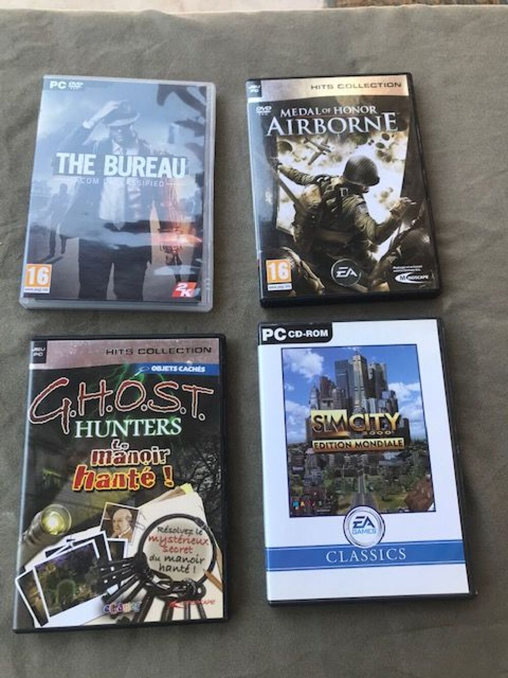 Lot de 16 jeux video vintage pour pc 