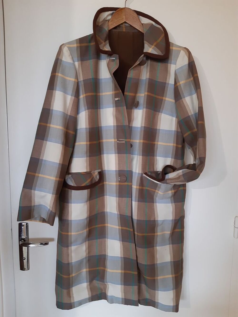 1968 Robe &amp; Manteau Ecossais Vintage. Vêtements