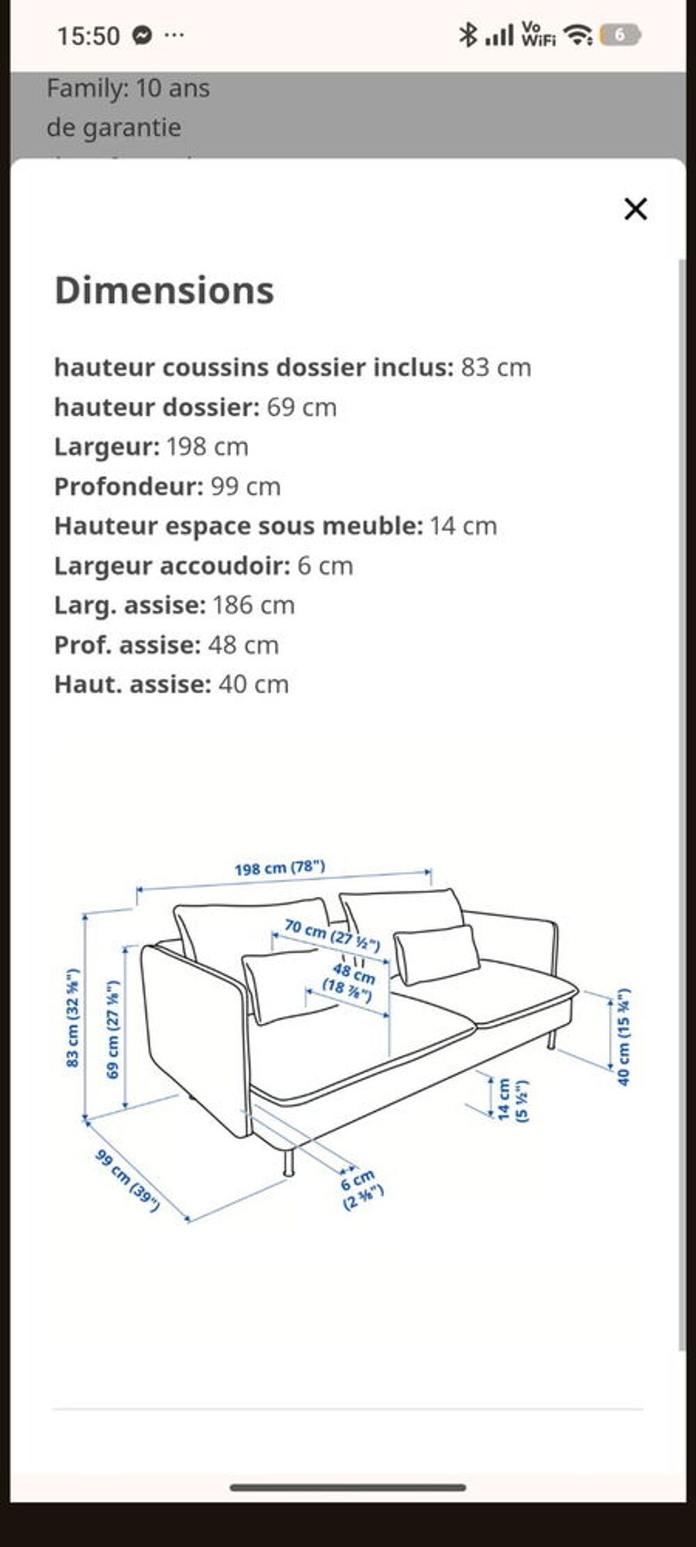 canap&eacute; en tr&egrave;s bon &eacute;tat Meubles