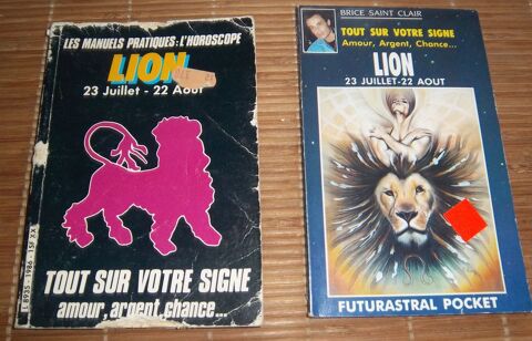 Lot de 2 livres tout sur le signe du lion 1 Colombier-Fontaine (25)