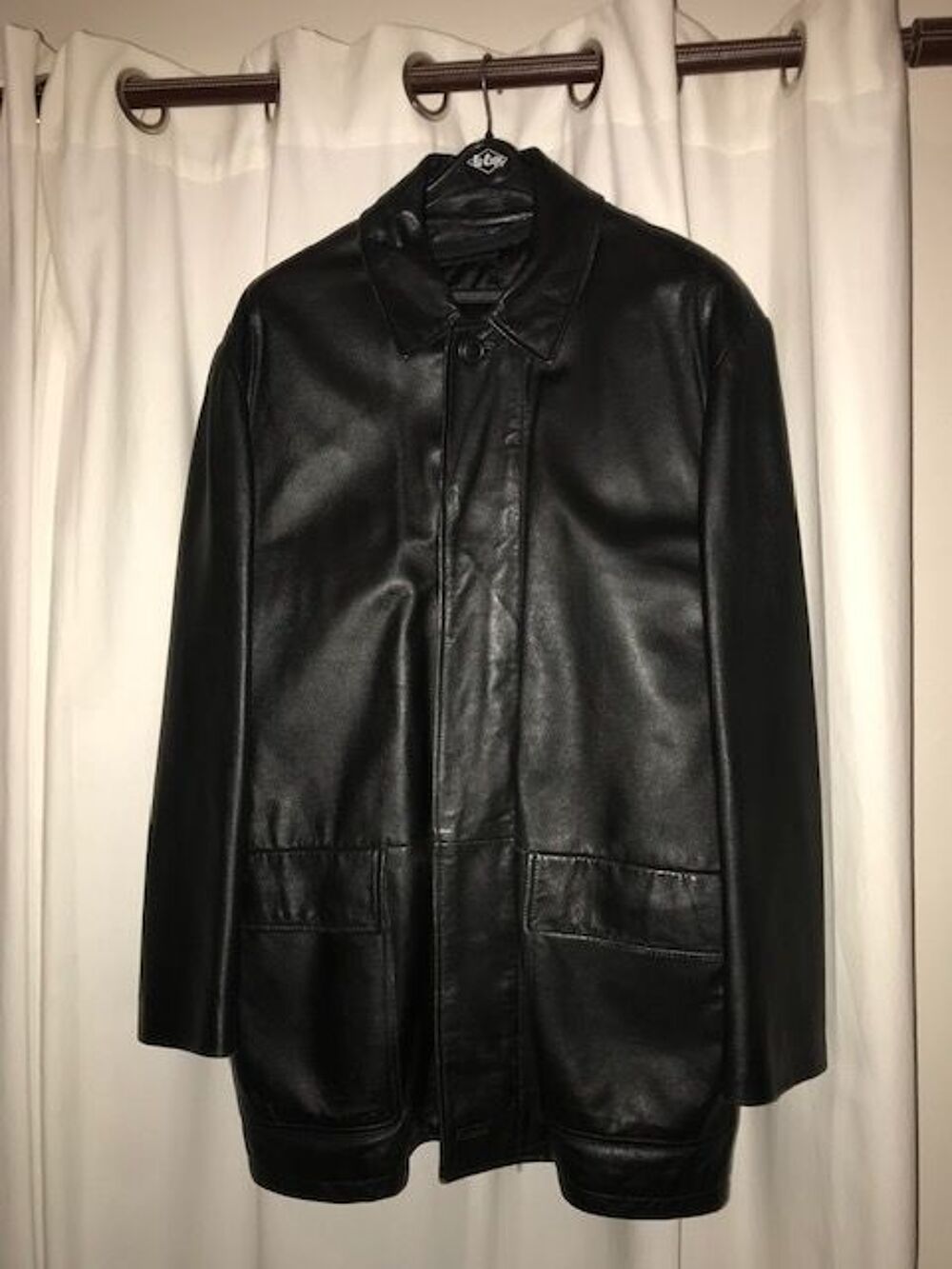 Veste en cuir De Fursac Noire en cuir taille 54 Vêtements