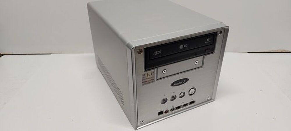 Ordinateur de bureau Barebone cube SHUTTLE X en alu bross&eacute; Matériel informatique