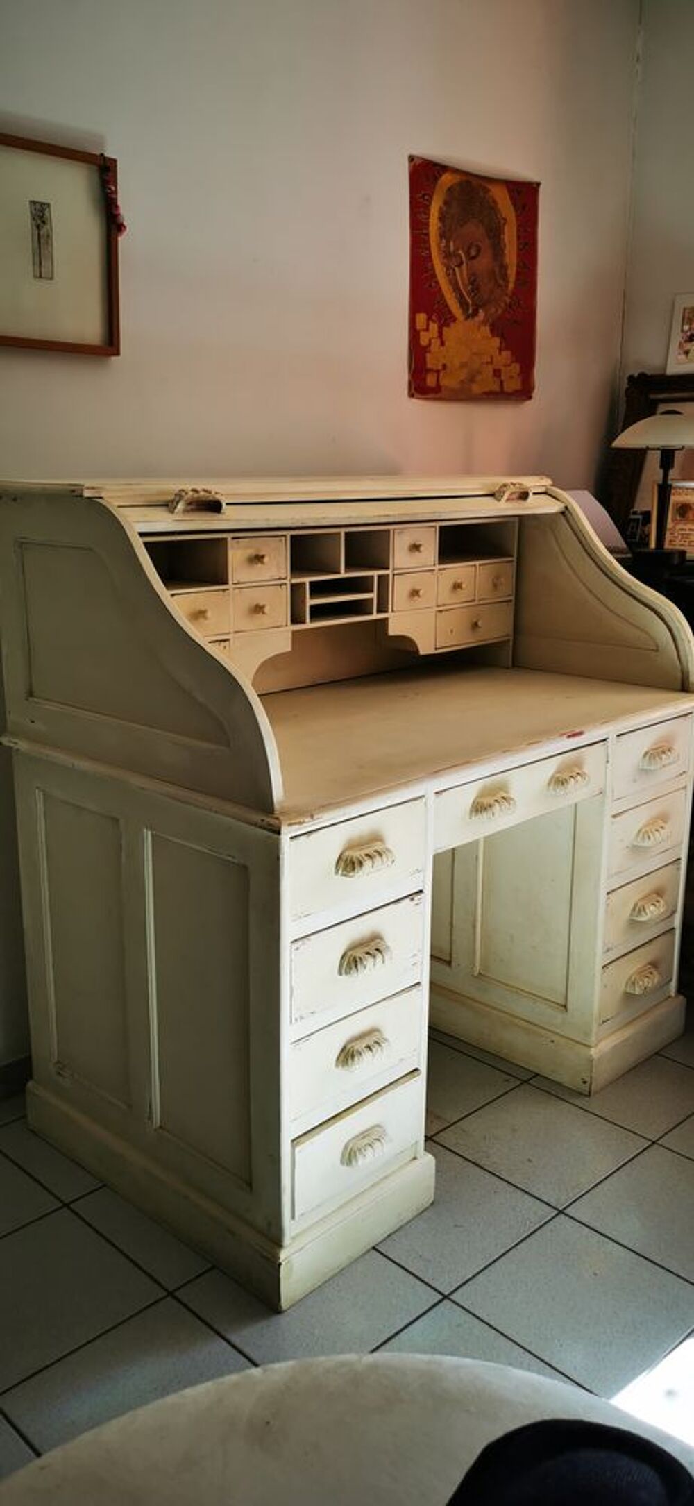 Magnifique bureau am&eacute;ricain &agrave; rideau style manufactur&eacute; 1880 Meubles