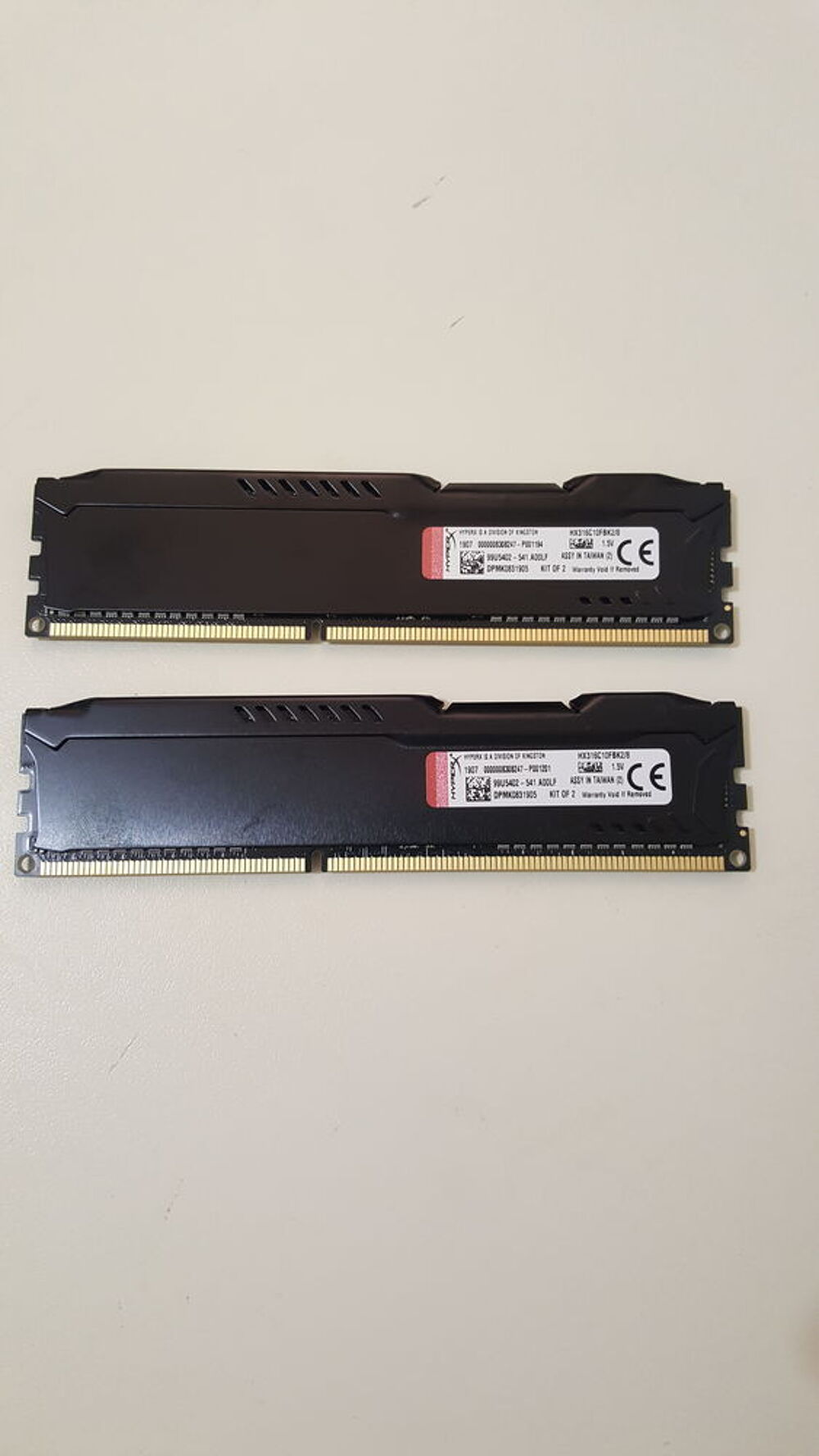 Kingston HyperX FURY 2 x 4GO PC3-12800 1600MH HX316C10FBK2/8 Matériel informatique