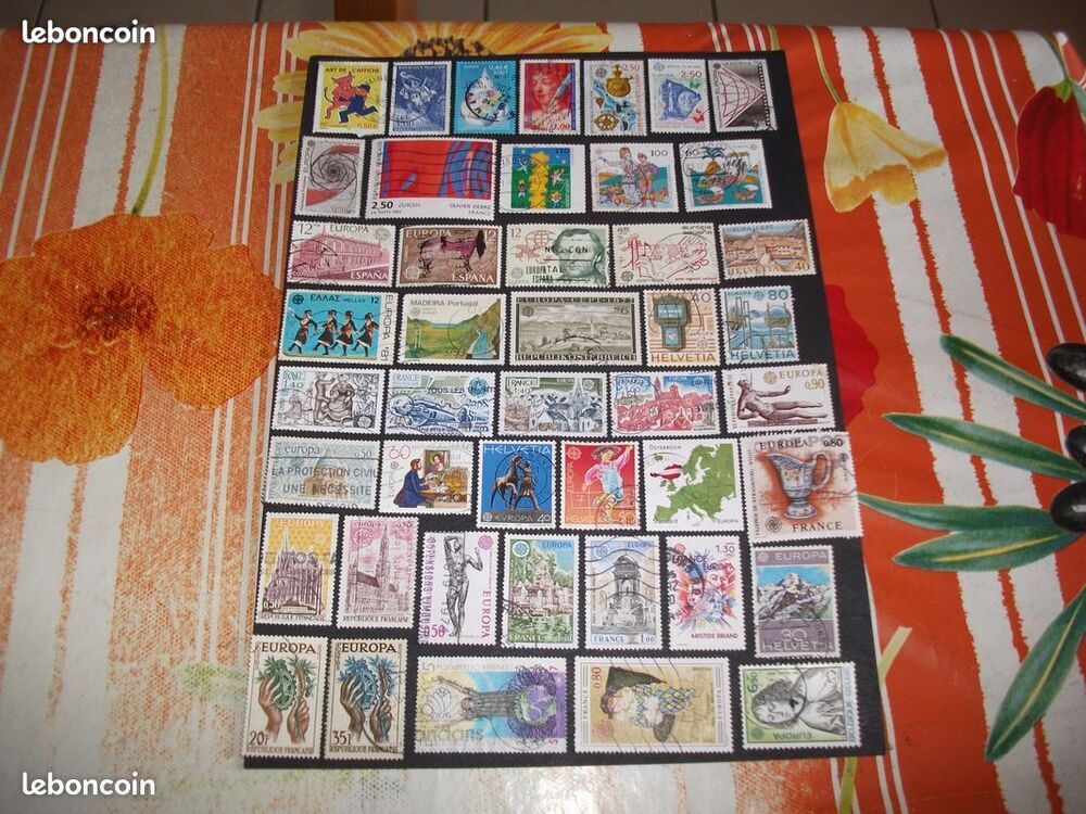 Lot de 166 Timbres diff&eacute;rents et oblit&eacute;r&eacute;s de France EUROPA
