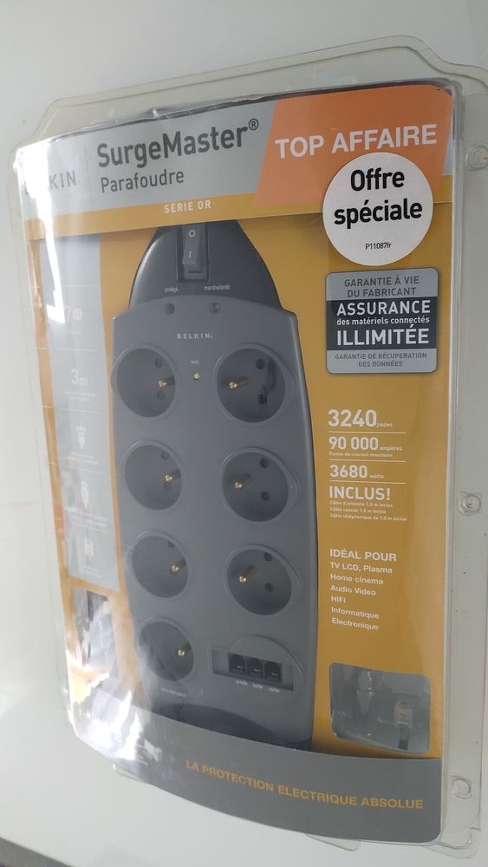Multiprise Parasurtenseur 7p - BELKIN SurgeMaster S&eacute;rie Or Matriel informatique