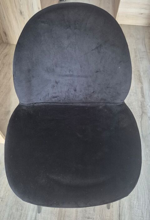 4 Chaises noires moderne en tissu velours 140 Bziers (34)