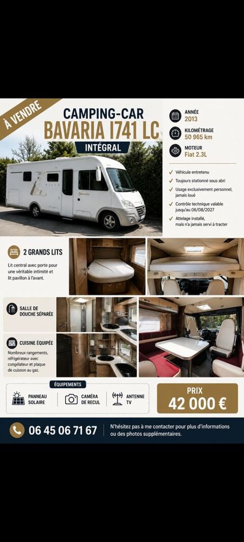 BAVARIA Camping car 2013 occasion Comines 59560