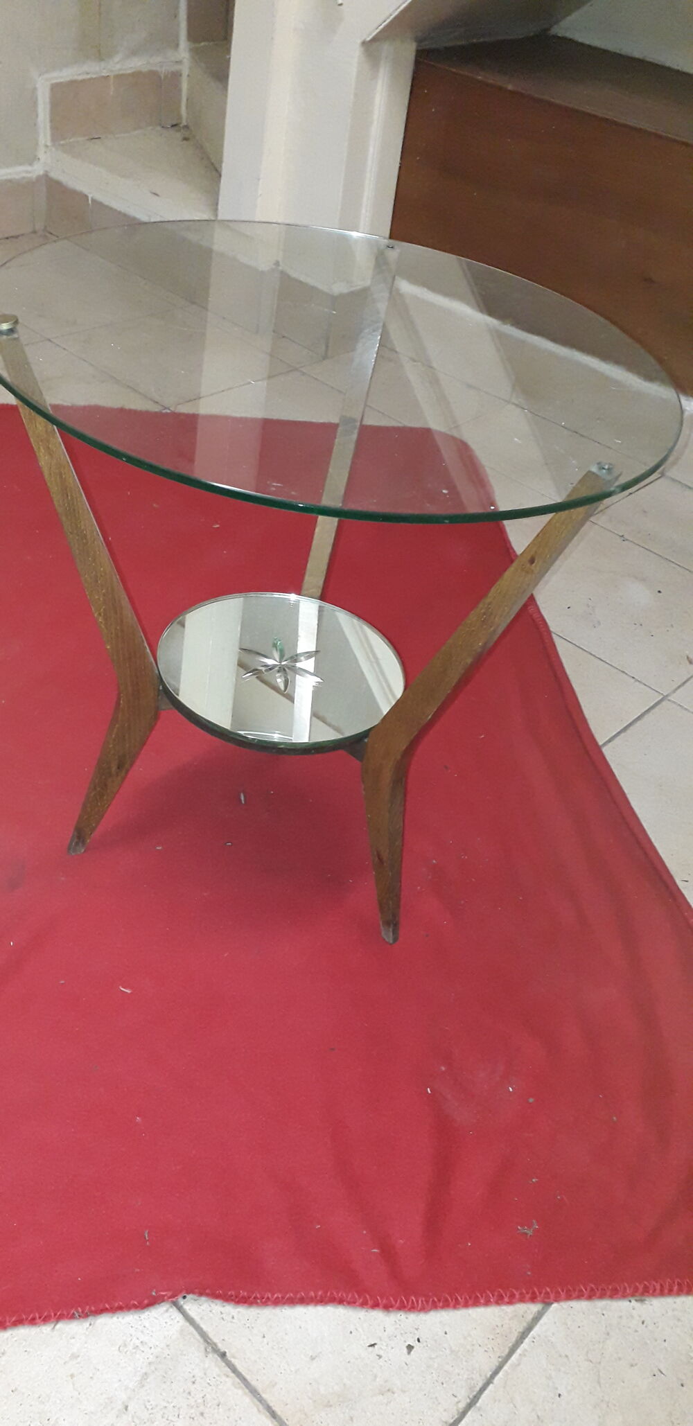Table basse en verre &quot;Vintage&quot;.. Meubles