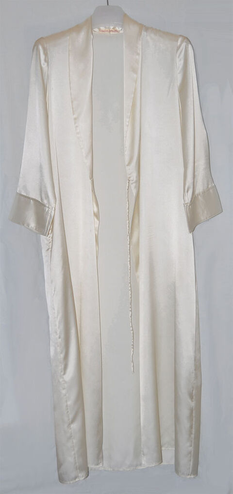 Robe de chambre/déshabillé kimono femme en satin beige taill 10 Orléans (45)