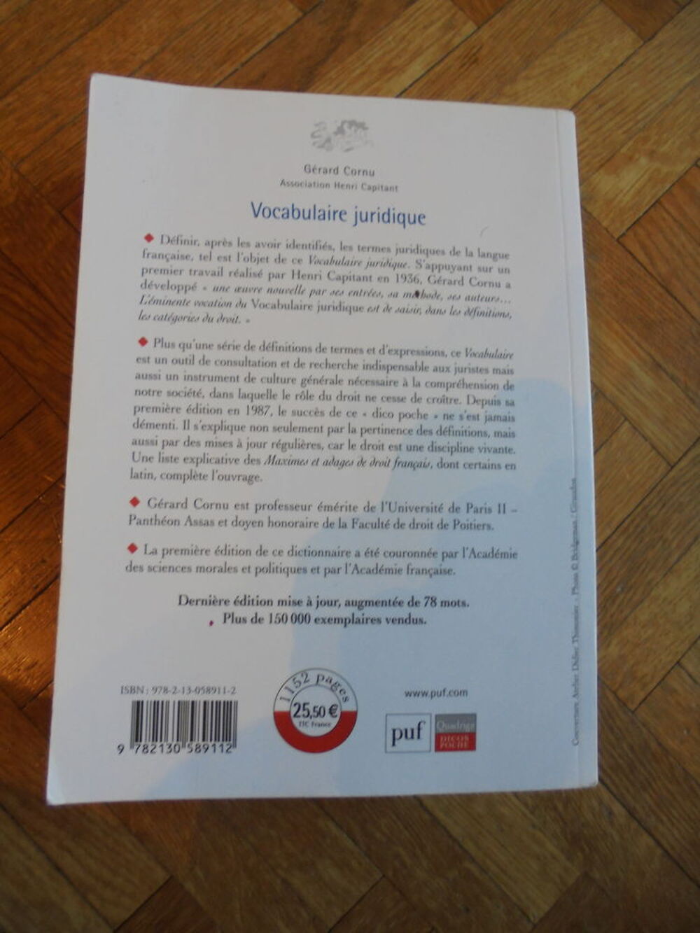 Vocabulaire juridique (87) Livres et BD