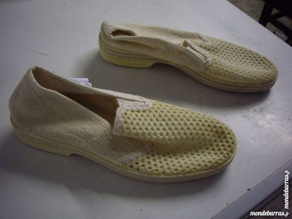 Mocassins Beige tress&eacute;s pour Homme pt 40-neuves- Chaussures