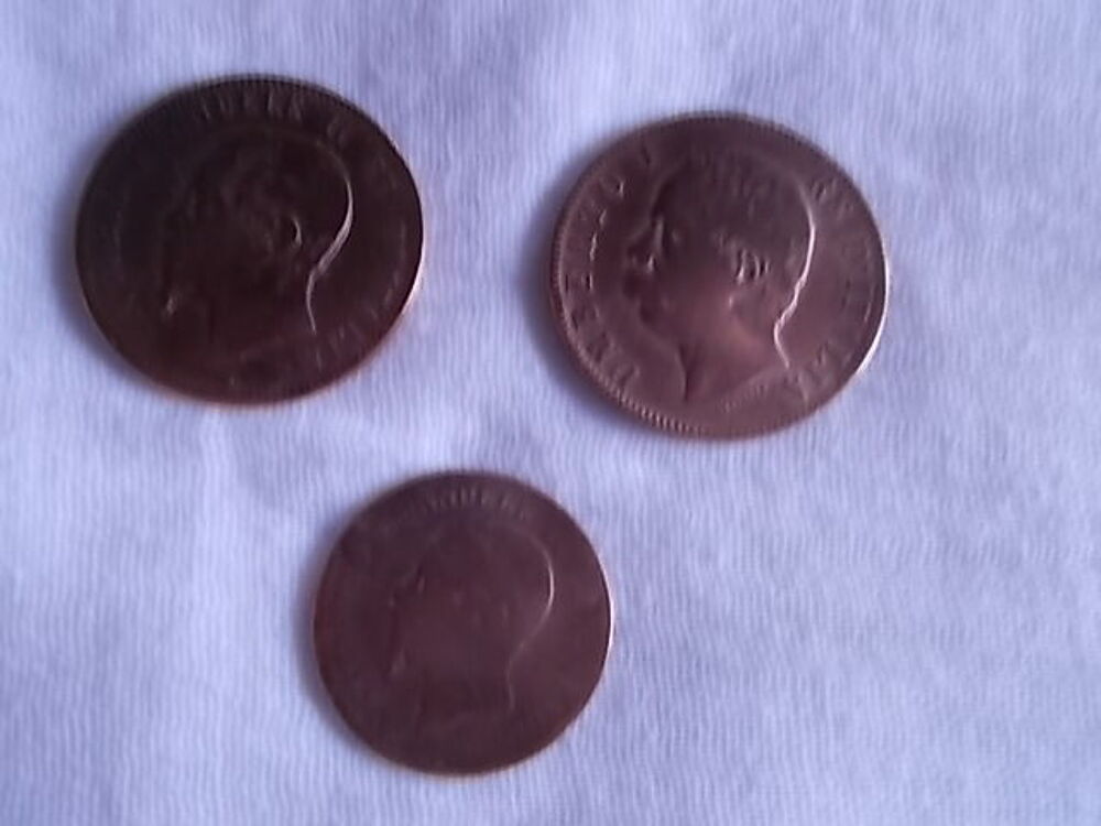 pi&egrave;ces de "centimi" vittorio emmanuel et umberto II 