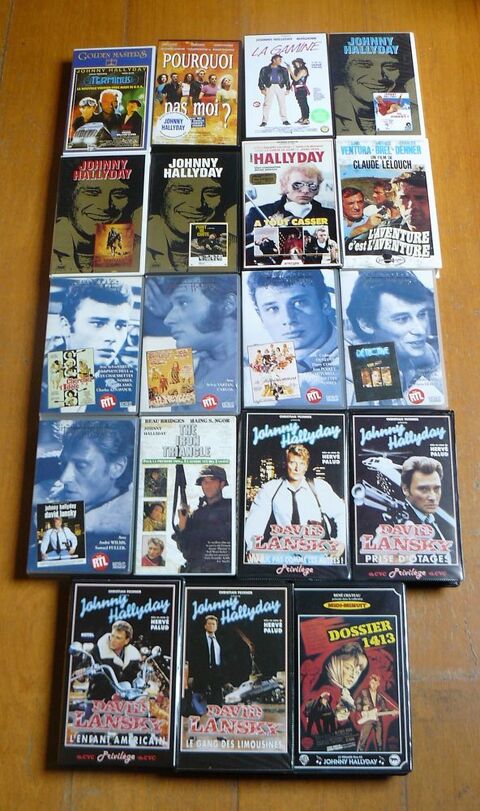 Johnny HALLYDAY : lot de 19 films en VHS 30 Argenteuil (95)