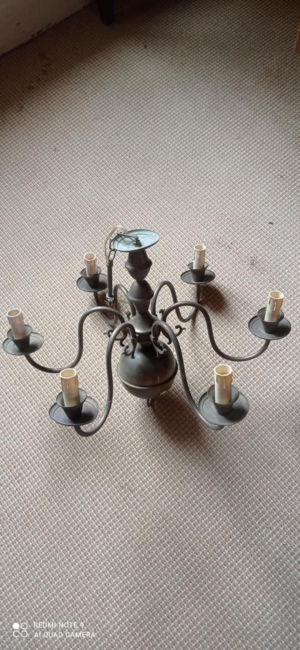 Lustre en m&eacute;tal 6 branches Décoration