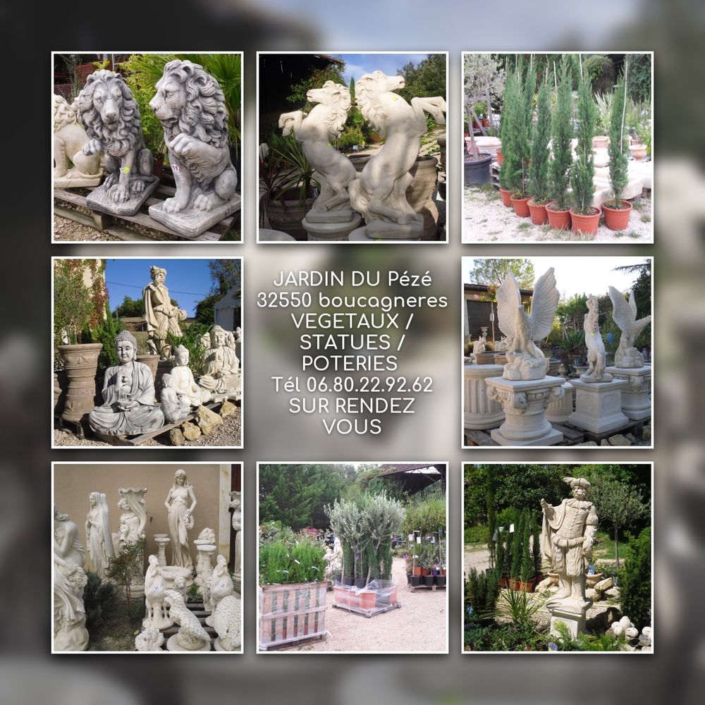 VASE / POT STYLE "ANDUZE" EN PIERRE h75 x 60cm Jardin